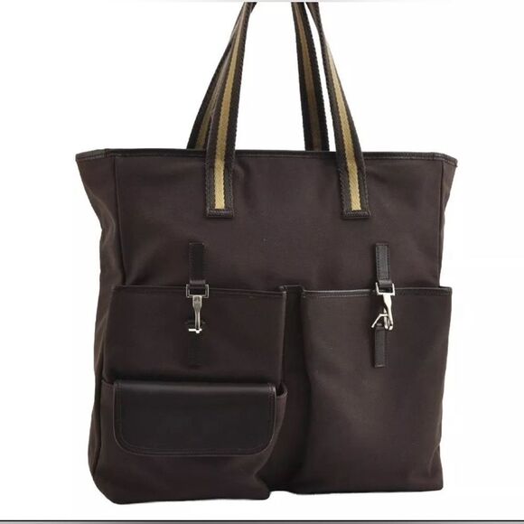 Authentic GUC Gucci Jackie Tote Leather and Canvas inc AUTH Cert Legit Grails - Picture 1 of 16
